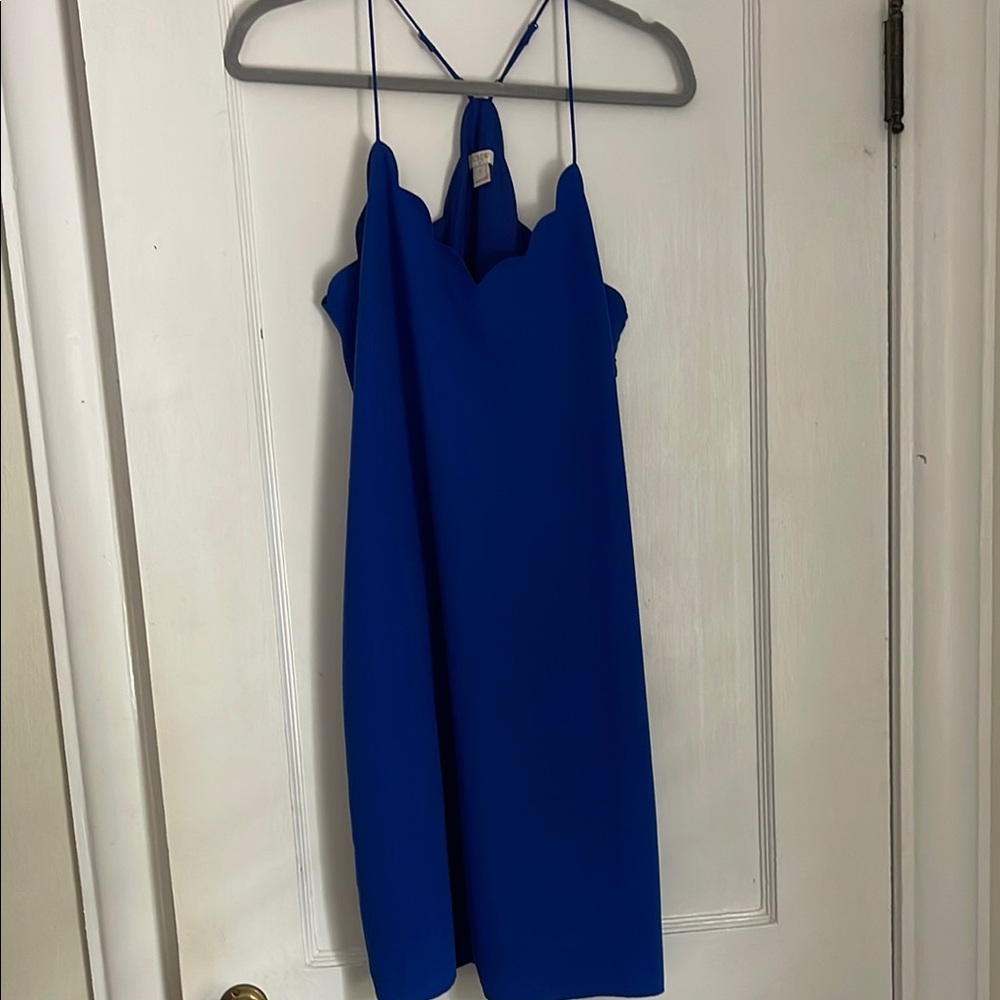 J. Crew Blue Slip Dress Sleeveless Spaghetti Strap Cocktail
